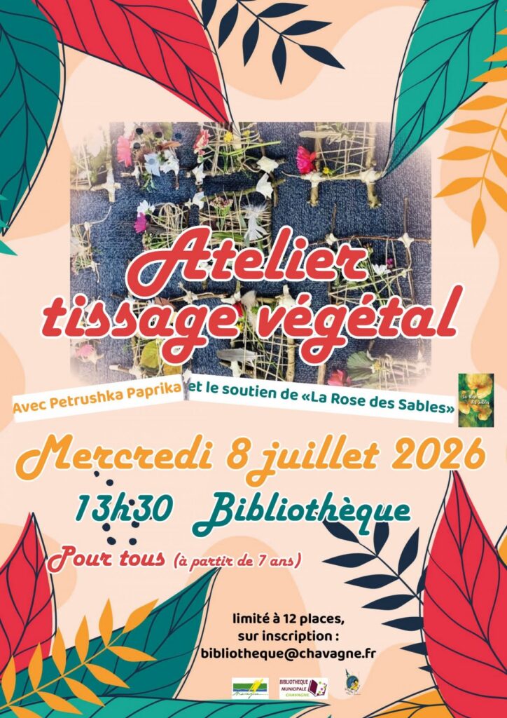 atelier tissage végétale 08 Juillet